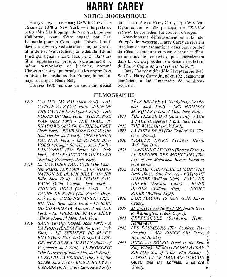 Prévisualisation du document HARRY CAREY