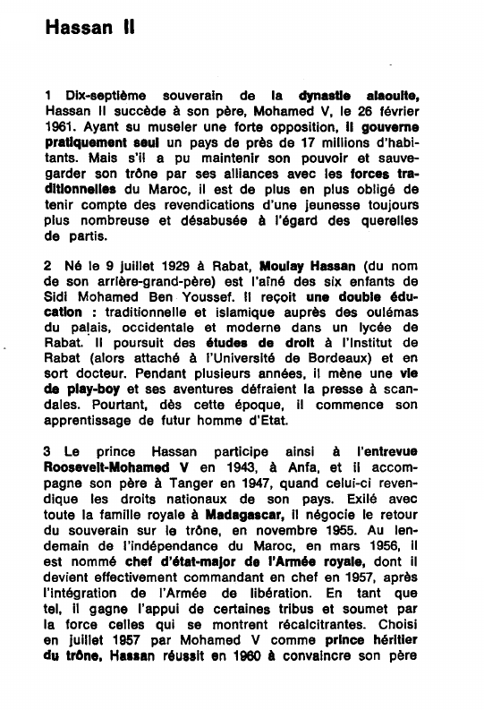 Prévisualisation du document Hassan II