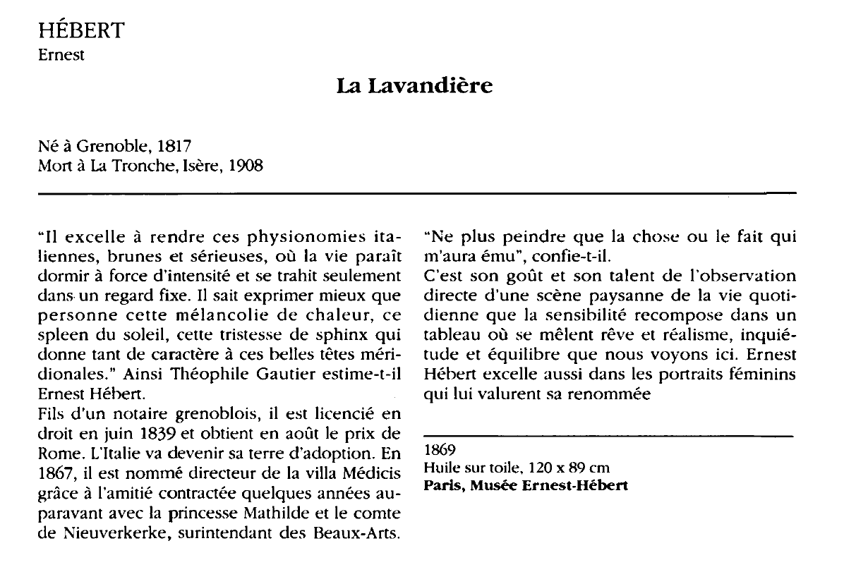 Prévisualisation du document HÉBERT Ernest : La Lavandière