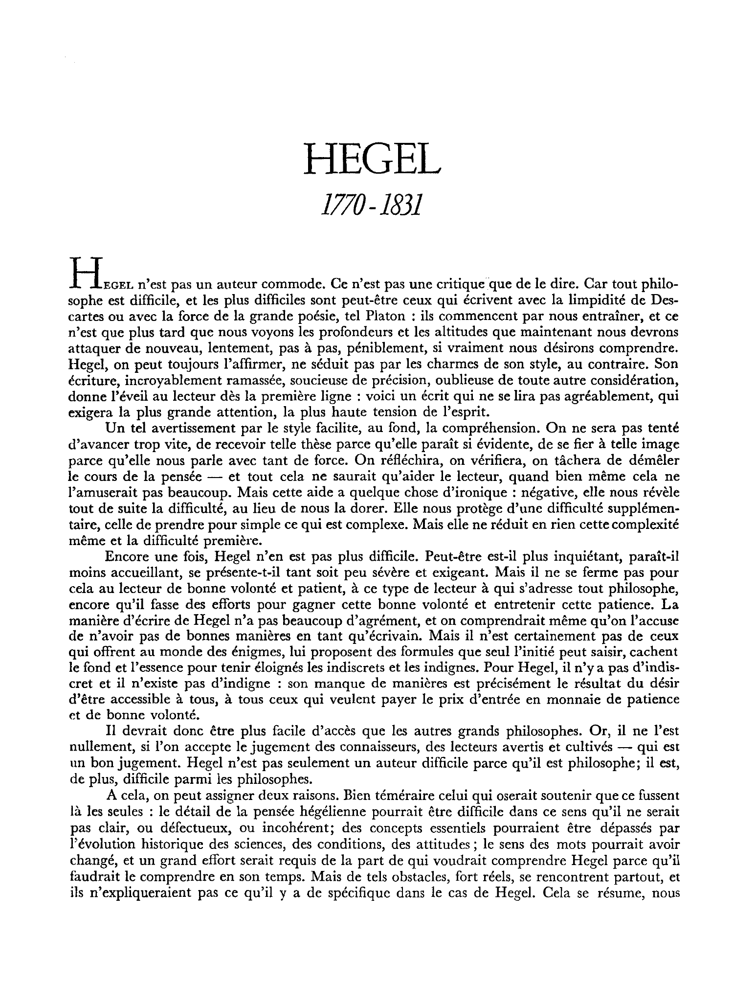 Prévisualisation du document Hegel