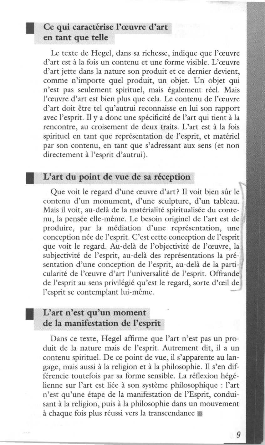 Prévisualisation du document Hegel, Esthétique (1835), traduit par S. Jankélévitch, Éd. Flammarion, coll. « Champs », 1979, tome III p. 31.