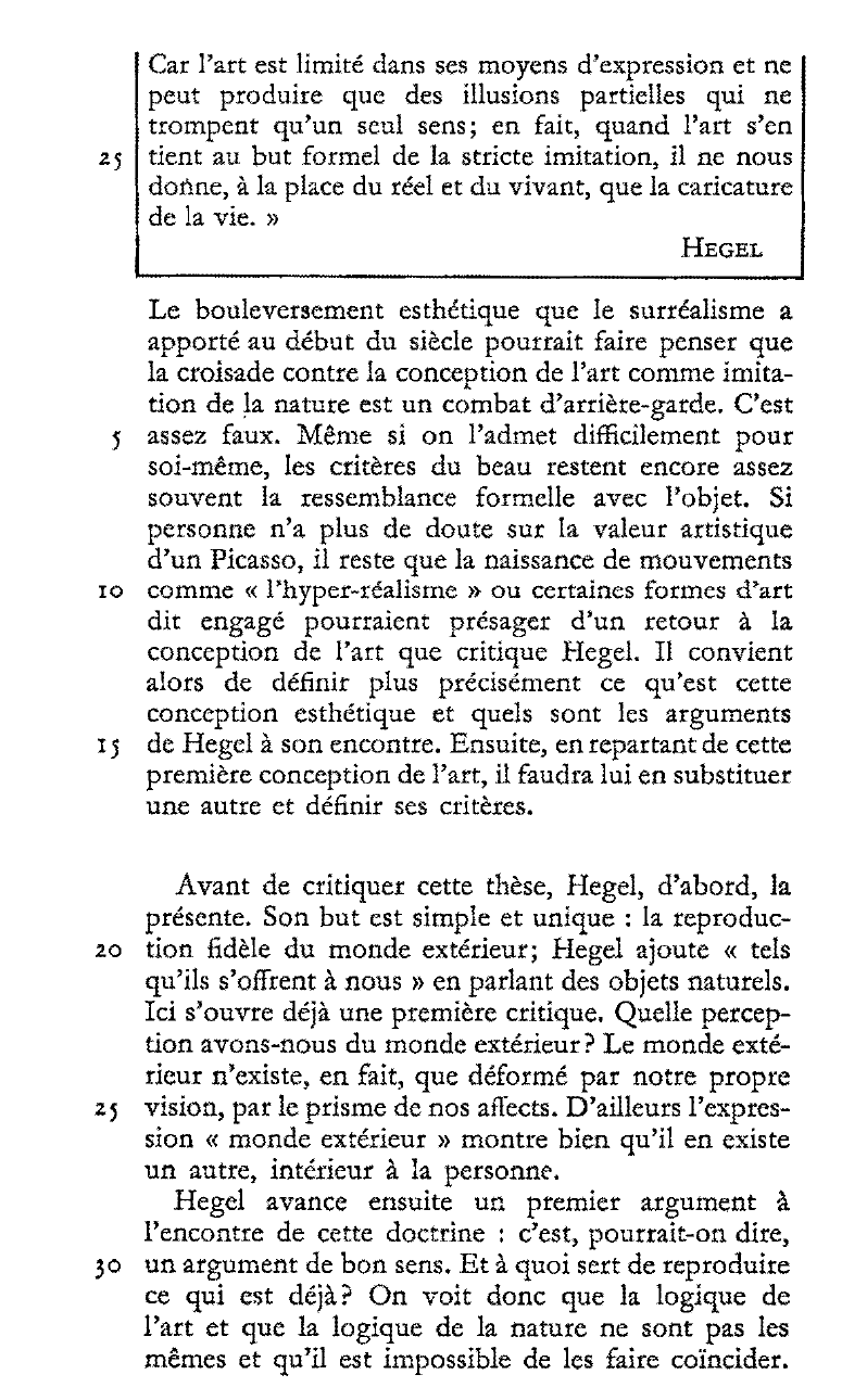 Prévisualisation du document Hegel: l’art comme imitation de la nature