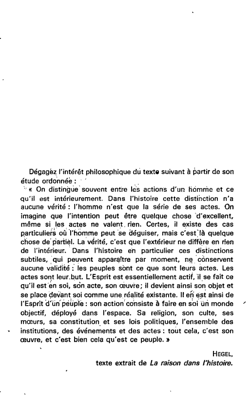 Prévisualisation du document Hegel, texte extrait de La raison dans l'histoire.