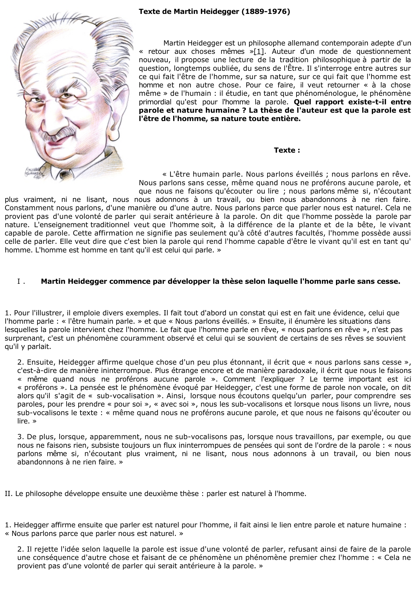 Prévisualisation du document Heidegger: Dasein et langage