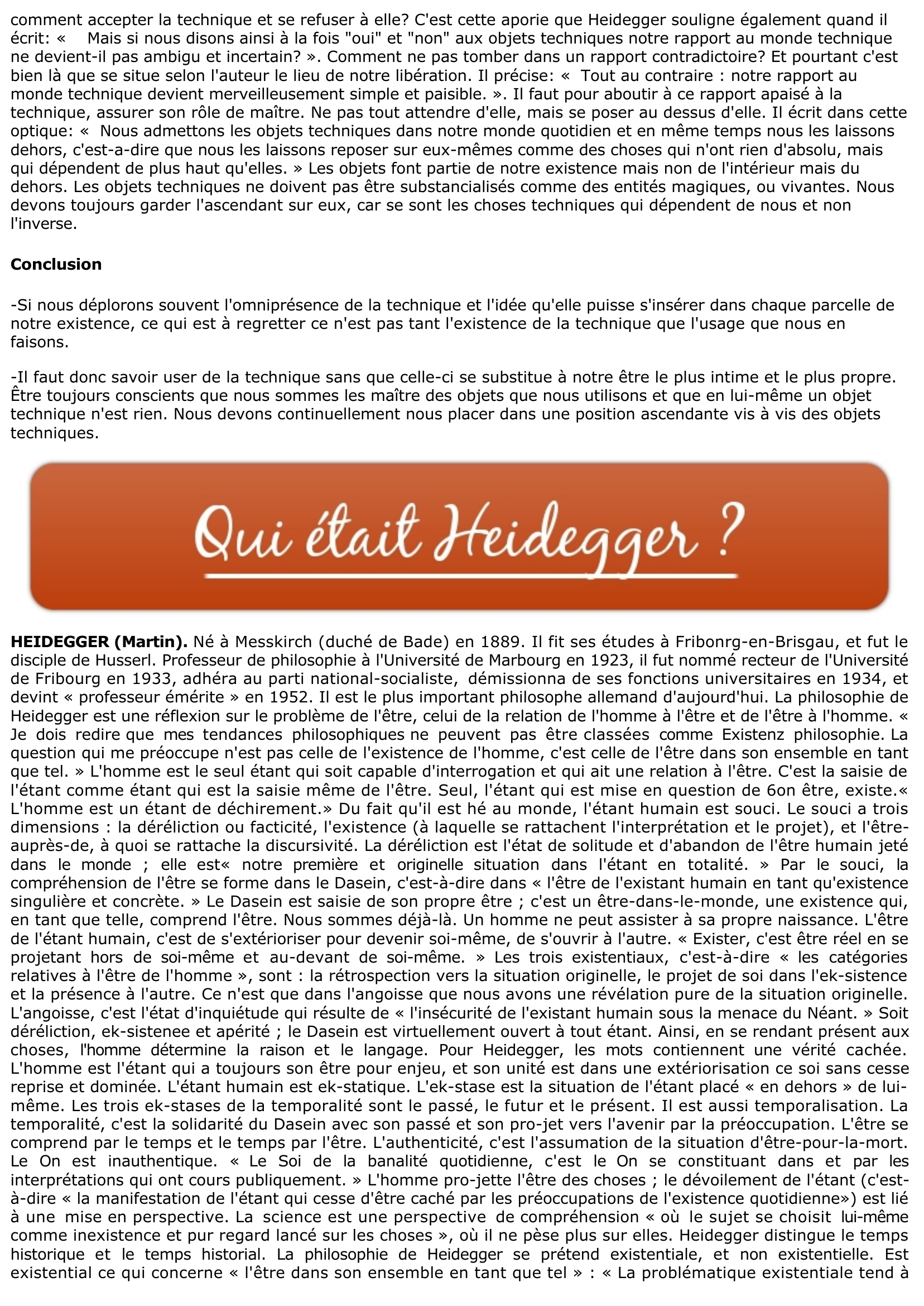 Prévisualisation du document Heidegger: oui et non à la technique