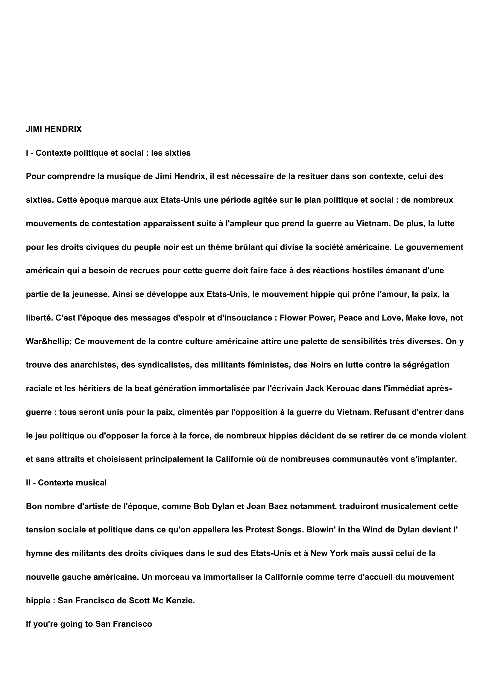 Prévisualisation du document Hendrix (James Marshall, dit Jimi)