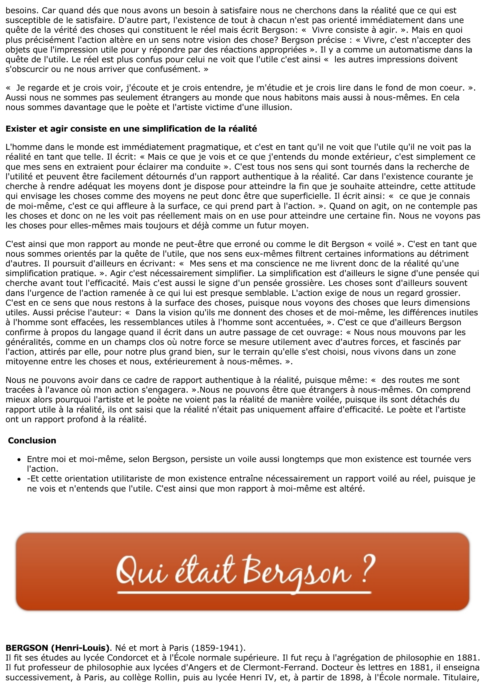 Prévisualisation du document HENRI BERGSON, Le Rire