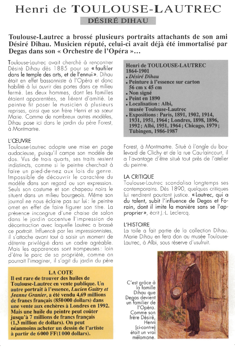Prévisualisation du document Henri de TOULOUSE-LAUTREC:DÉSIRÉ DIHAU.