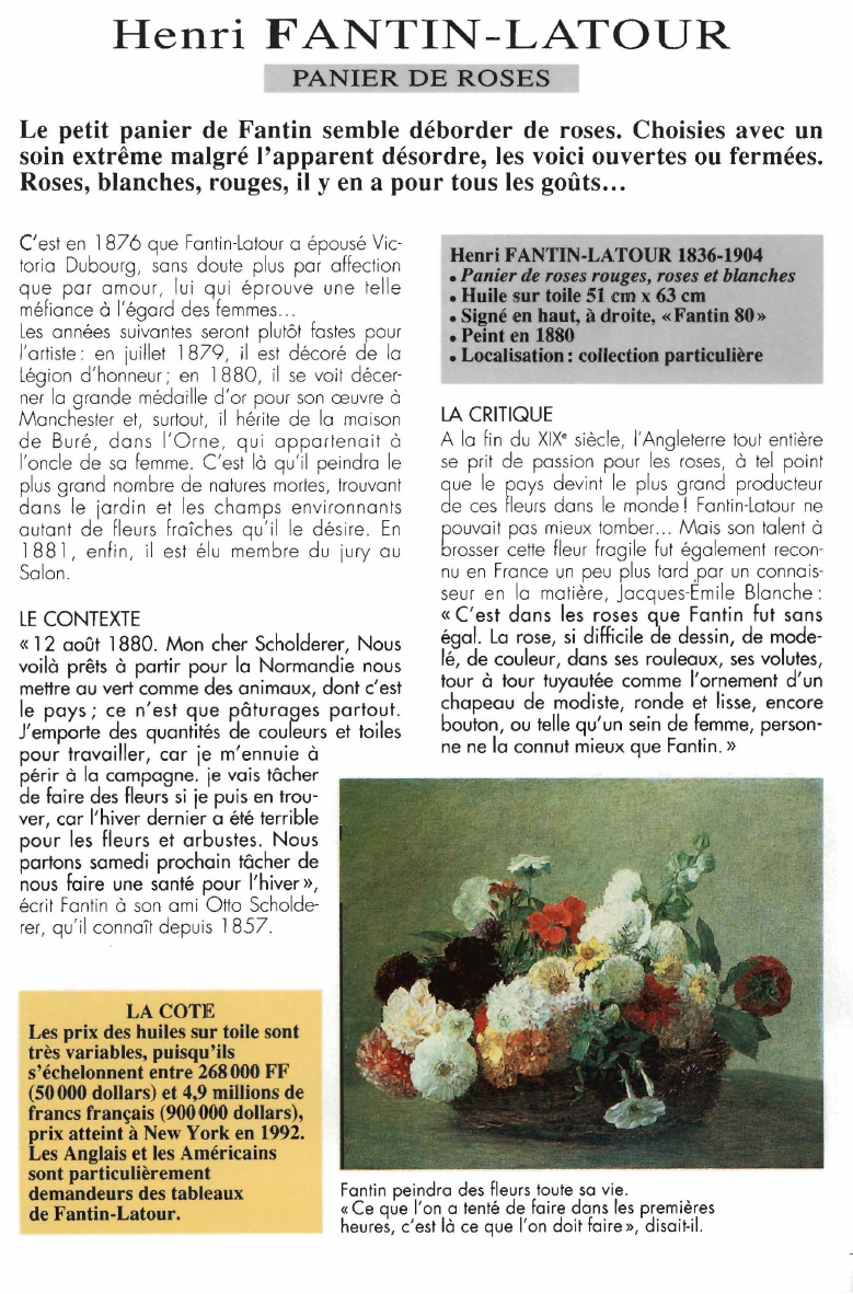 Prévisualisation du document Henri FANTIN-LATOUR:PANIER DE ROSES.