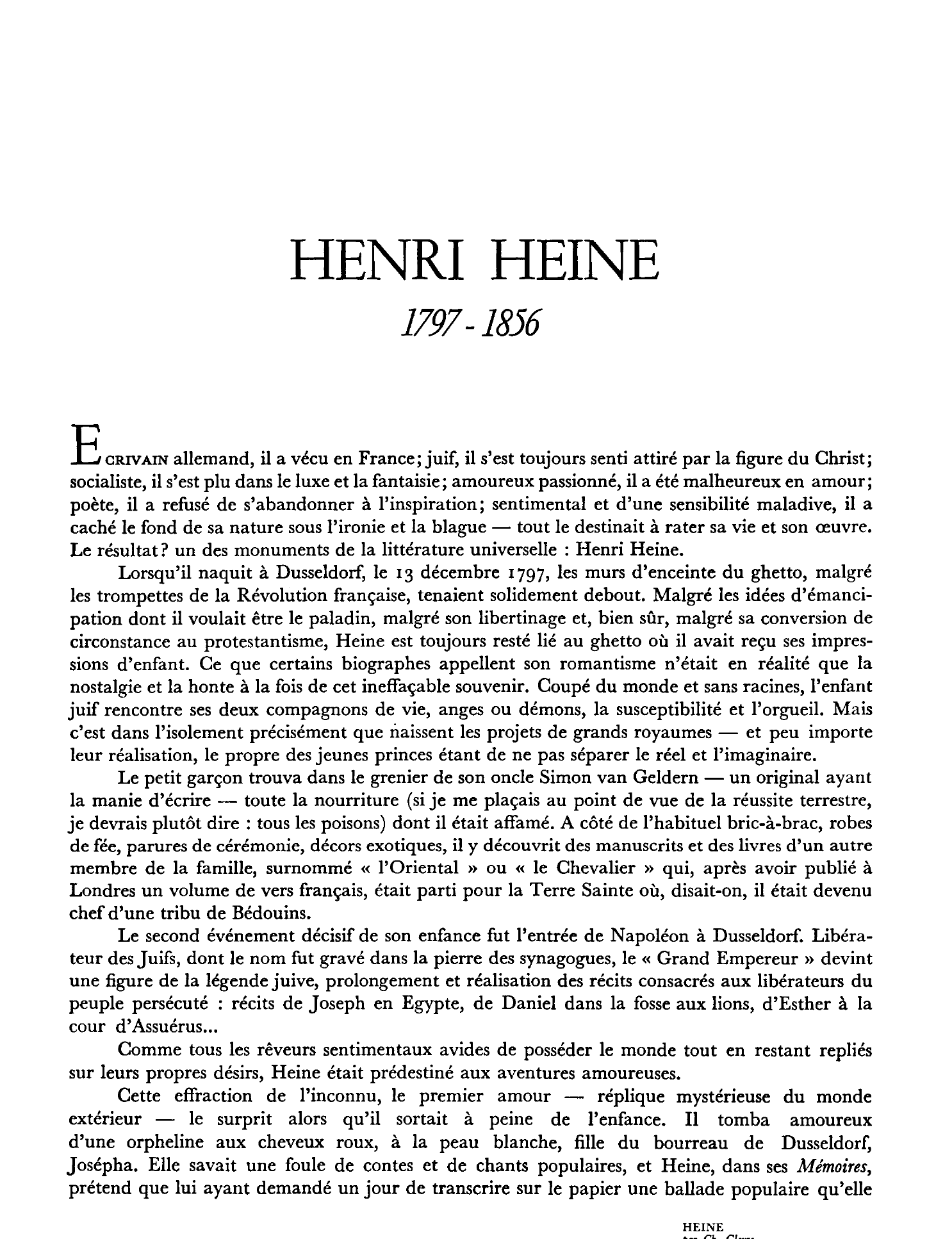 Prévisualisation du document HENRI HEINE