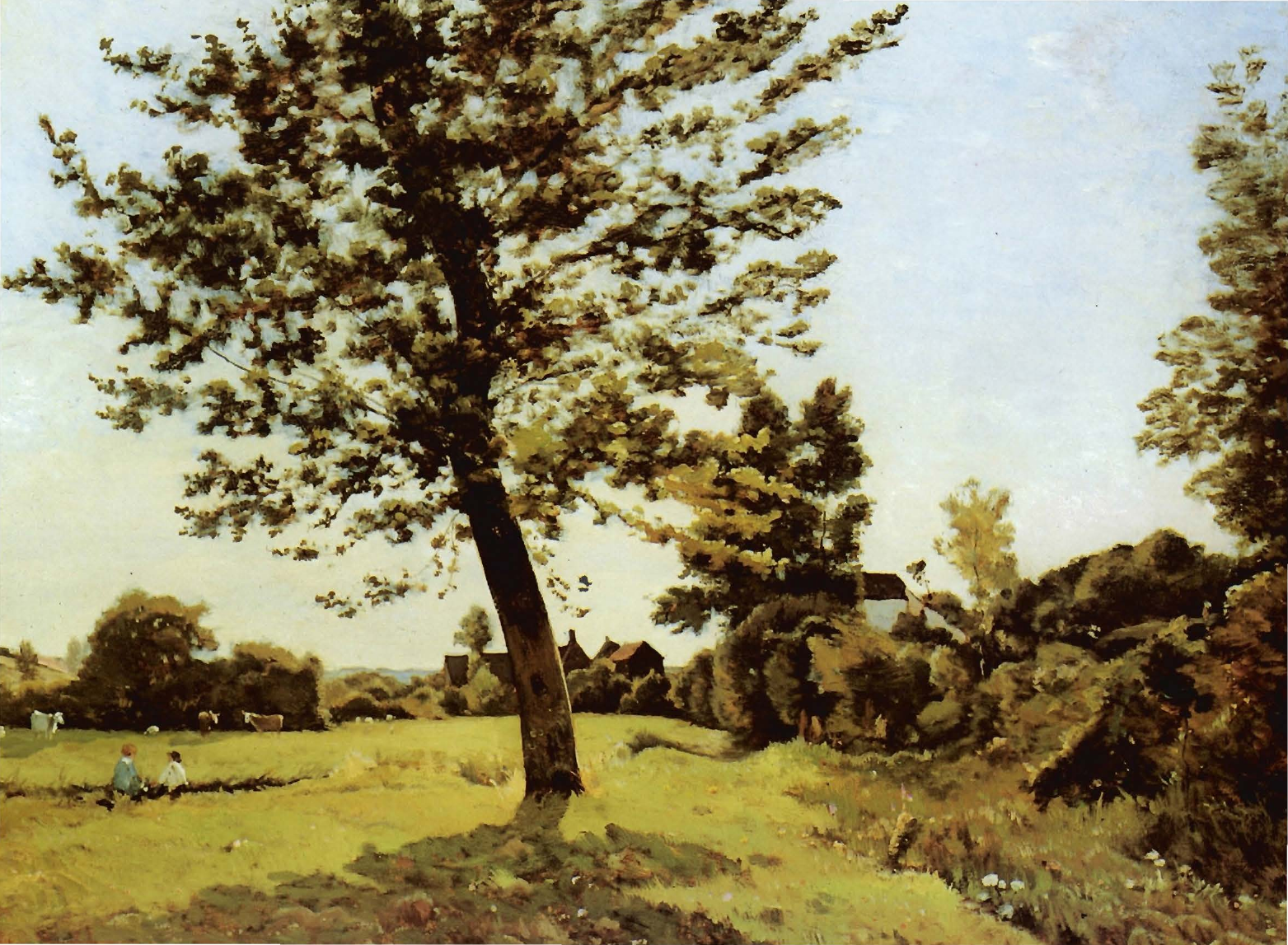 Prévisualisation du document Henri Joseph HARPIGNIES:
PRAIRIE, EFFET DE SOLEIL.