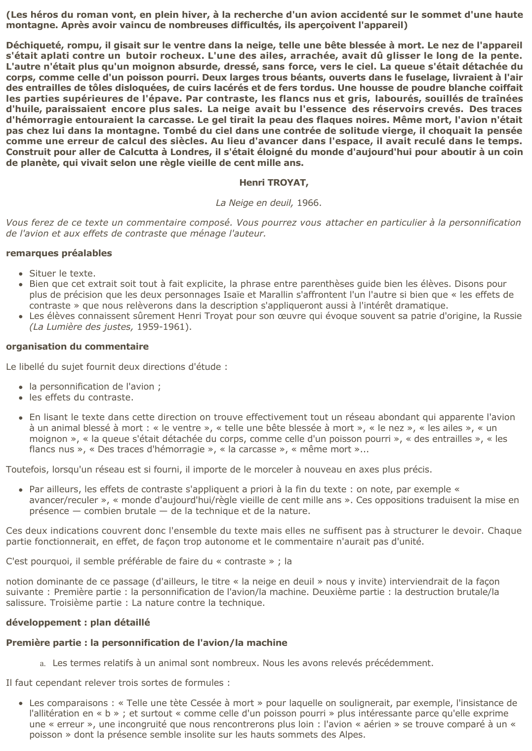 Prévisualisation du document Henri TROYAT,La Neige en deuil
