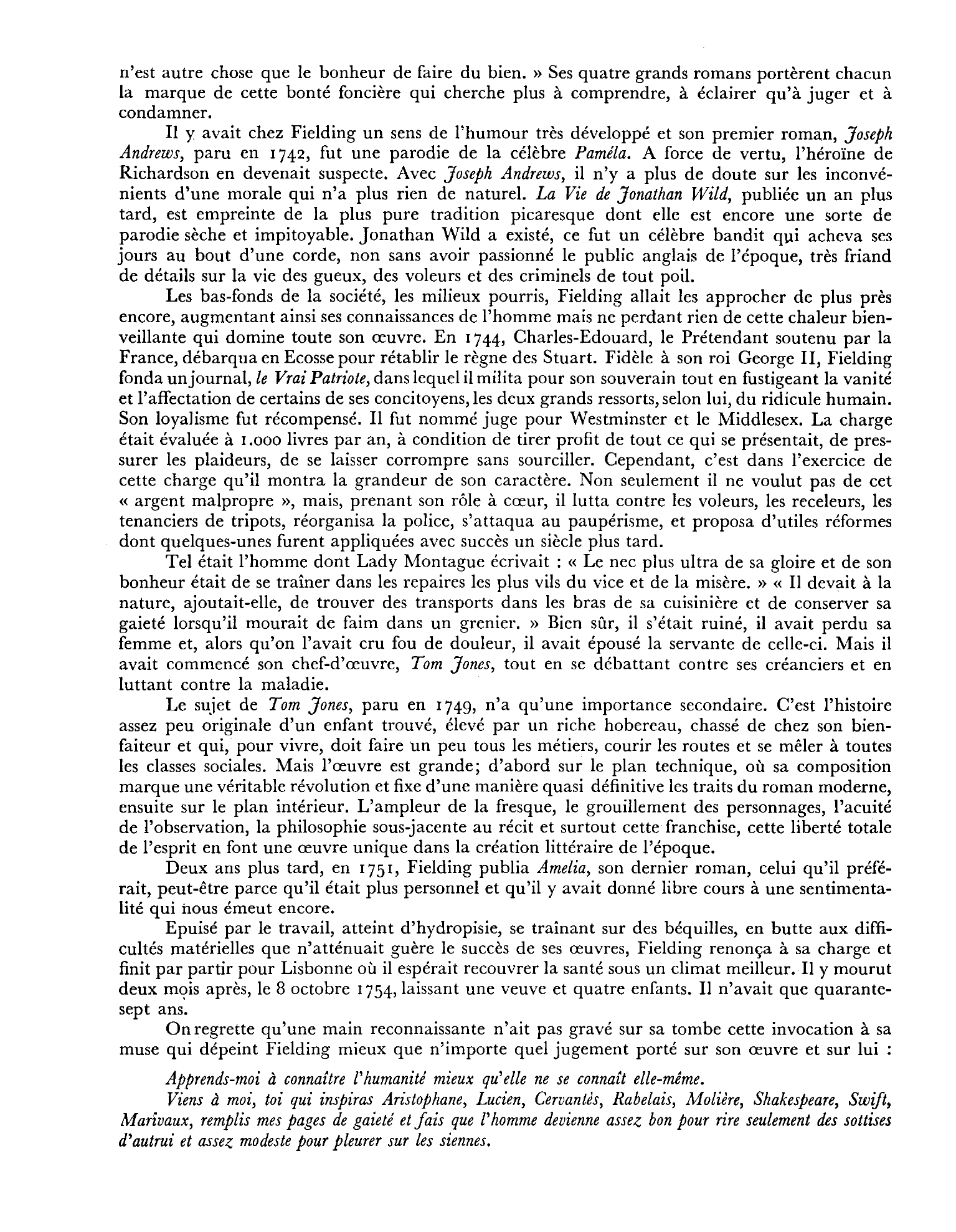 Prévisualisation du document Henry Fielding