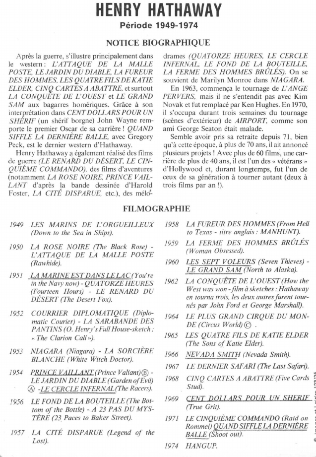 Prévisualisation du document HENRY HATHAWAY