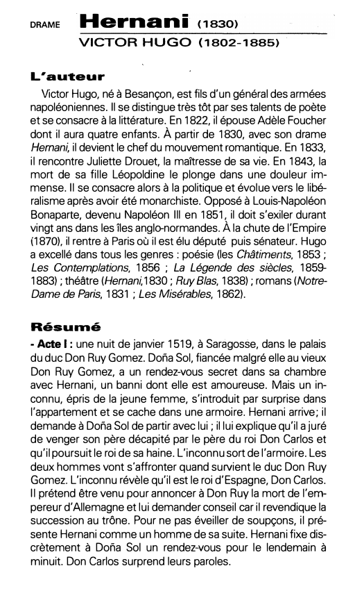 Prévisualisation du document Hernani de VICTOR HUGO (1802-1885)