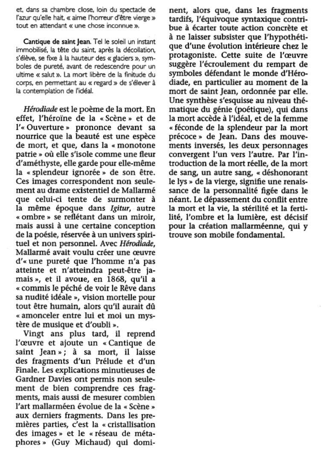 Prévisualisation du document HÉRODIADE de Stéphane Mallarmé (analyse détaillée)