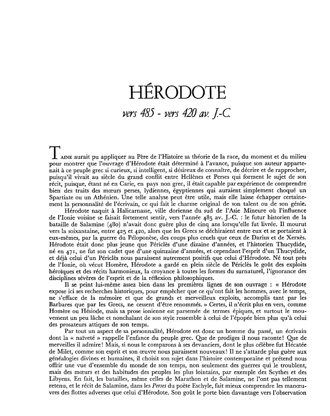 Prévisualisation du document Hérodote