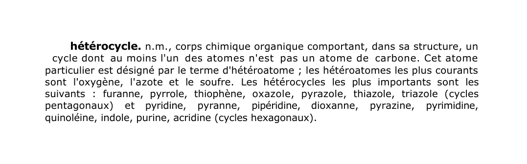 Prévisualisation du document hétérocycle.