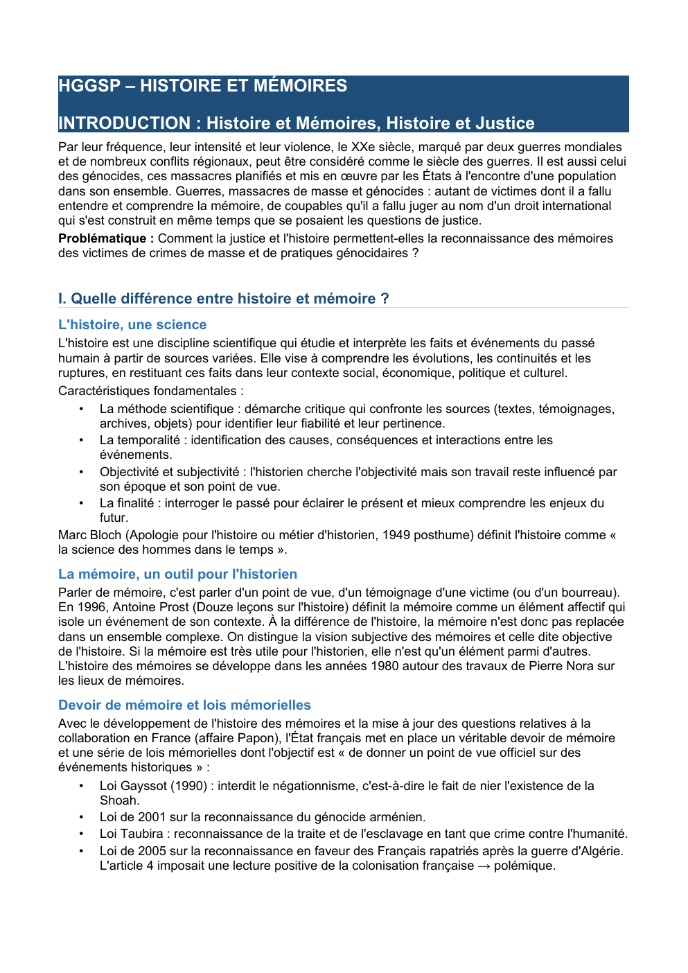Prévisualisation du document HGGSP – HISTOIRE ET MÉMOIRES