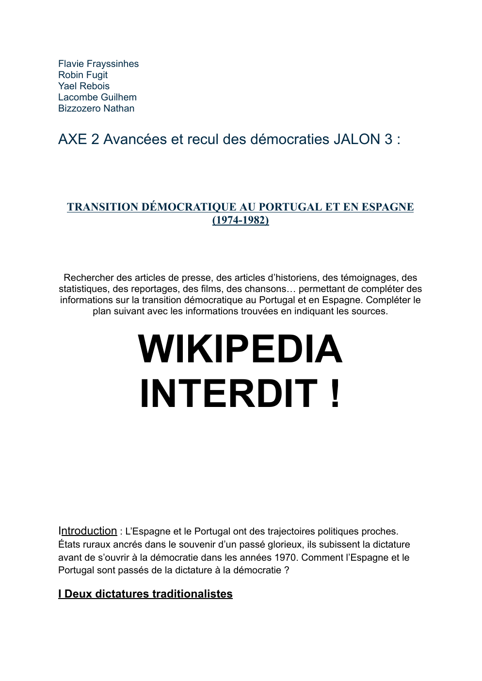 Prévisualisation du document Hggsp: TRANSITION DÉMOCRATIQUE AU PORTUGAL ET EN ESPAGNE (1974-1982)