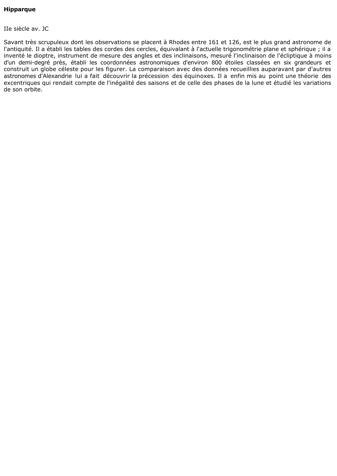 Prévisualisation du document Hipparque