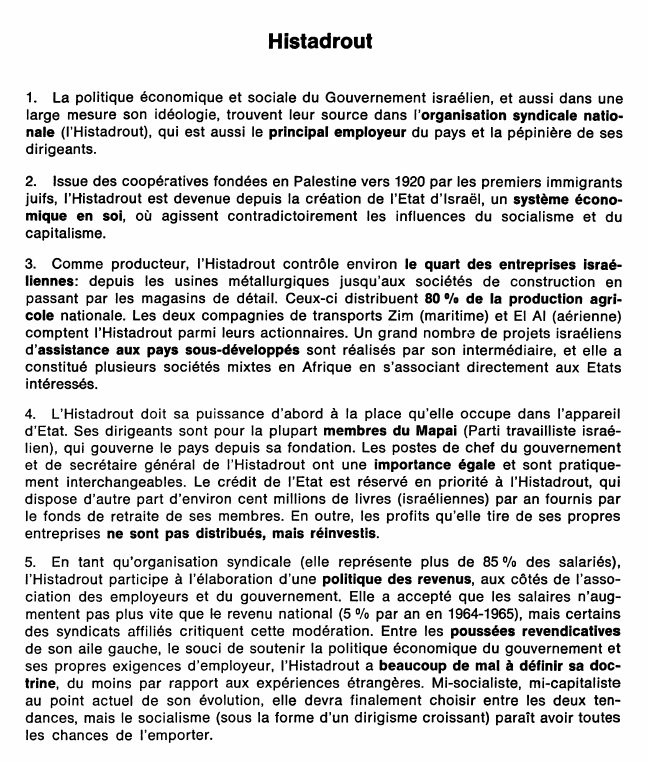 Prévisualisation du document Histadrout