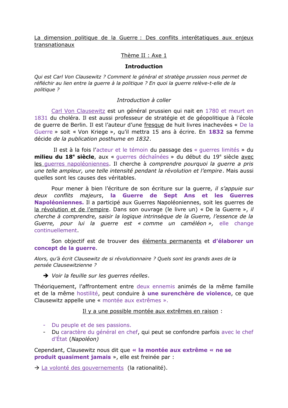 Prévisualisation du document Histoire chap 2: La dimension politique de la Guerre : Des conflits interétatiques aux enjeux transnationaux