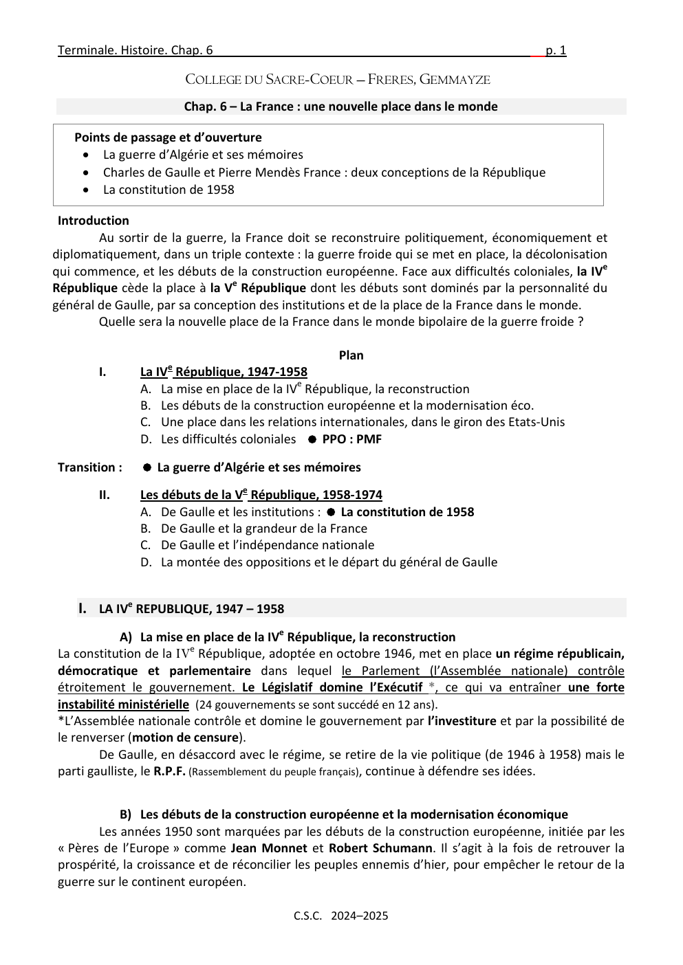 Prévisualisation du document Histoire chap 6 :La France nouvelle place dans le monde