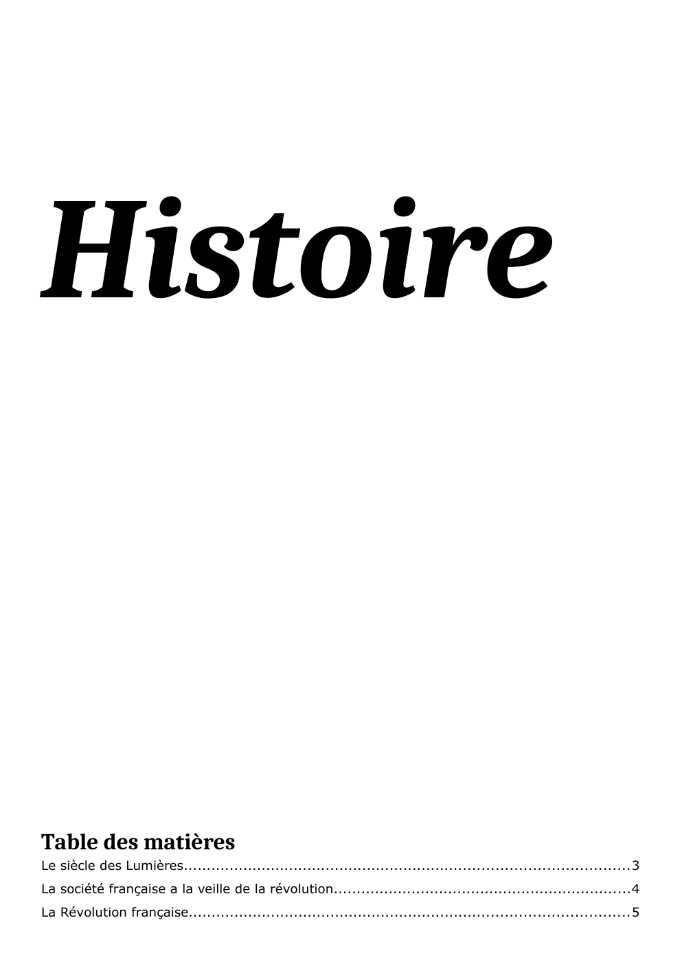 Prévisualisation du document Histoire CM2