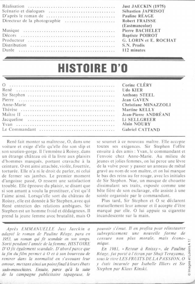 Prévisualisation du document HISTOIRE D'O