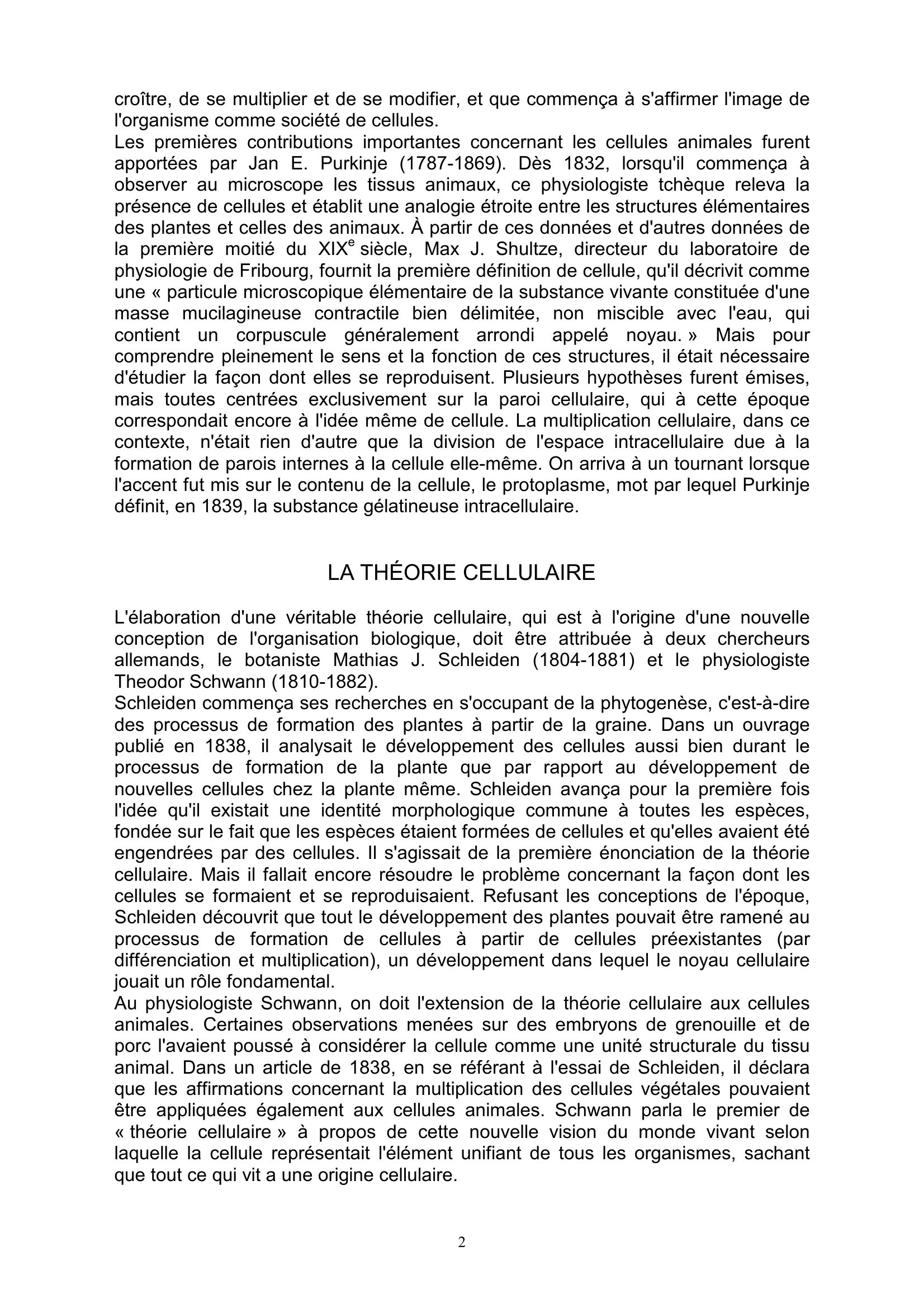 Prévisualisation du document HISTOIRE DE LA BIOLOGIE CELLULAIRE