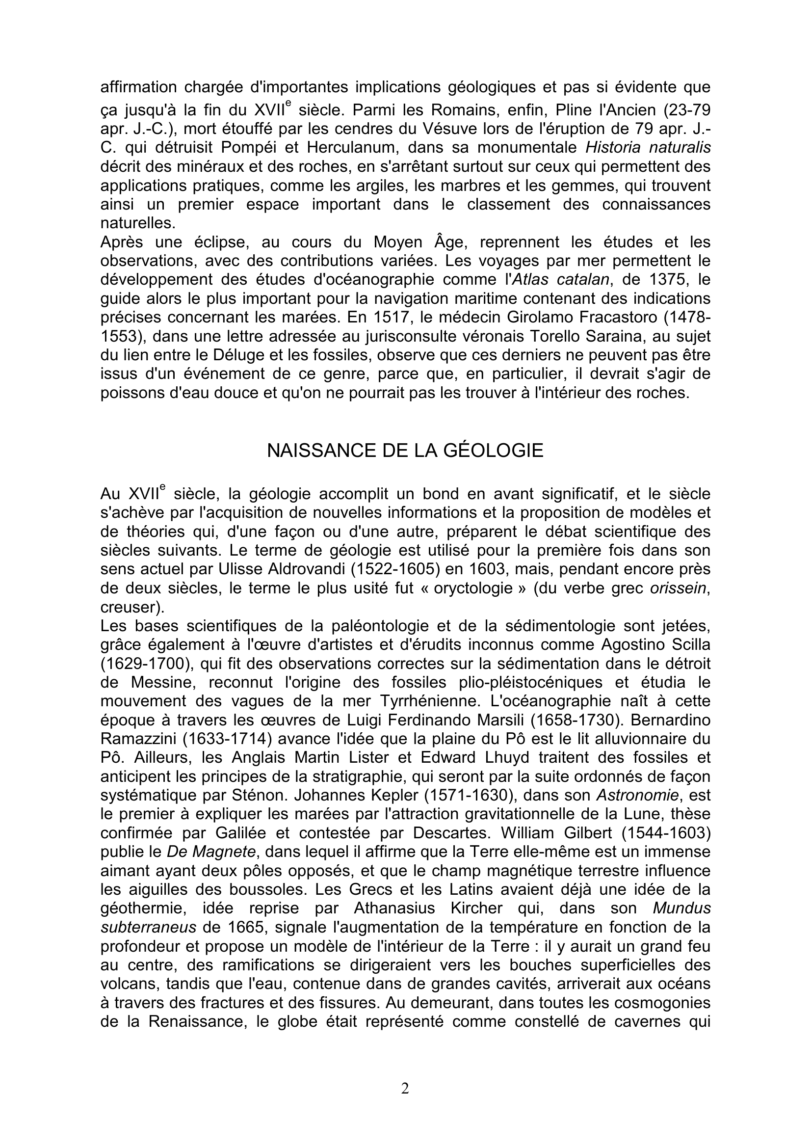Prévisualisation du document HISTOIRE DE LA GÉOLOGIE