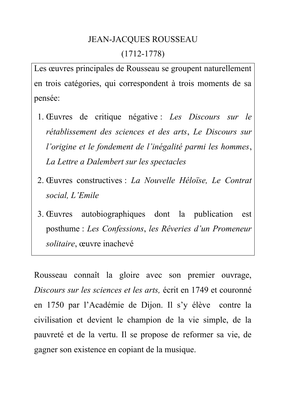 Prévisualisation du document Histoire de la littérature française - cours