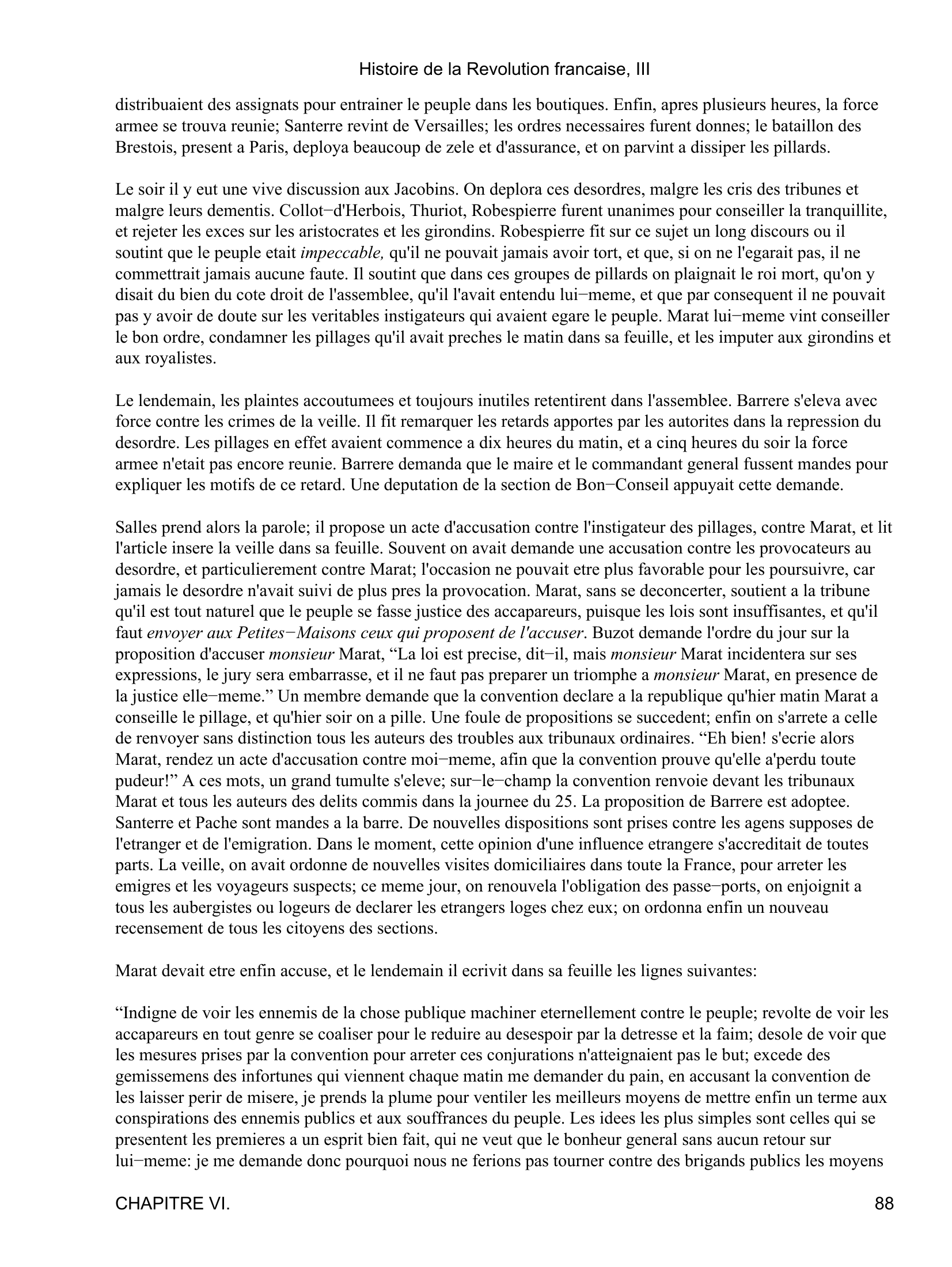 Prévisualisation du document Histoire de la Revolution francaise, III
general.