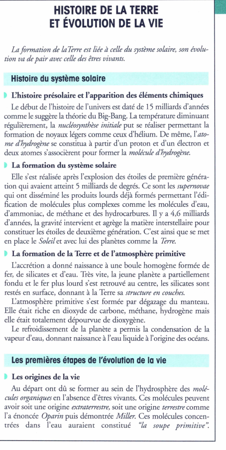 Prévisualisation du document HISTOIRE DE LA TERRE
ET ÉVOLUTION DE LA VIE
La formation de la Terre est Liée à celle du système...