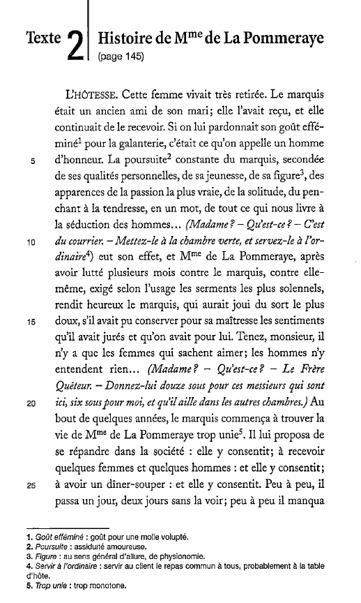 Prévisualisation du document Histoire de Mme de La Pommeraye - Jacques le fataliste de Diderot