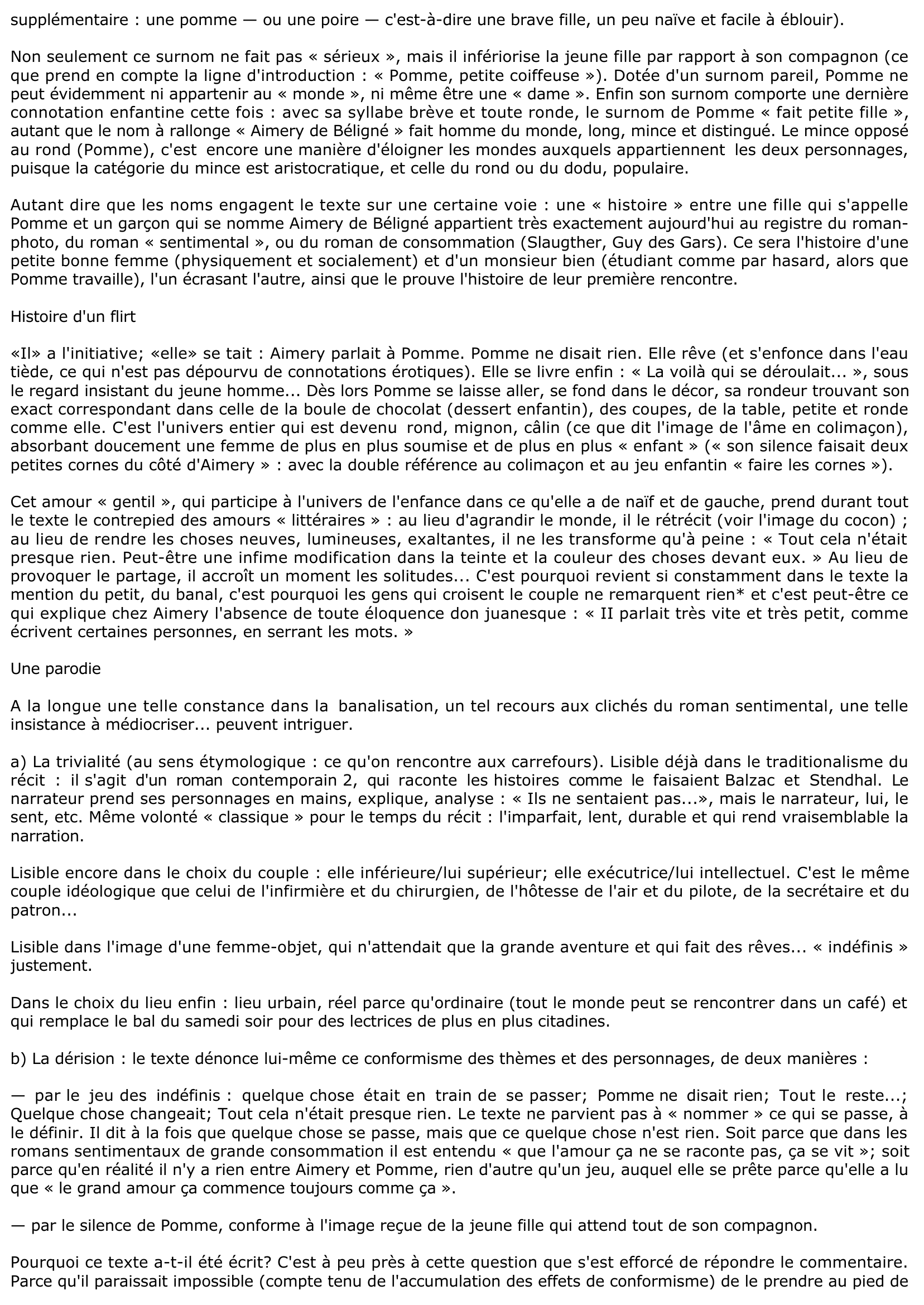 Prévisualisation du document Histoire de Pomme - Pascal Lainé, la Dentellière
