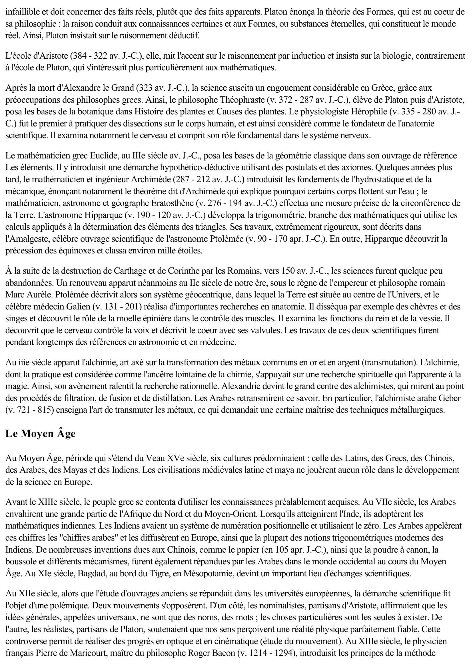 Prévisualisation du document Histoire des sciences (Sciences & Techniques)