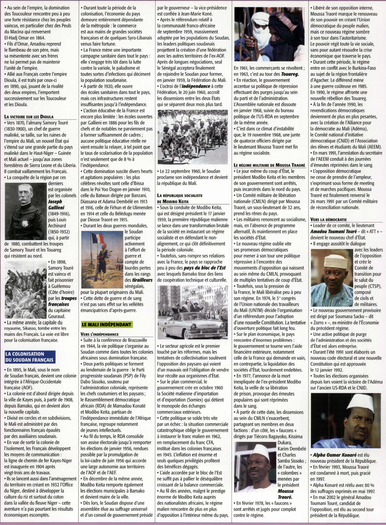 Prévisualisation du document Histoire du MALI (Travaux Personnels Encadrés – HISTOIRE & CIVILISATION) Le Mali : D'empire en empire, jusqu'à la république
