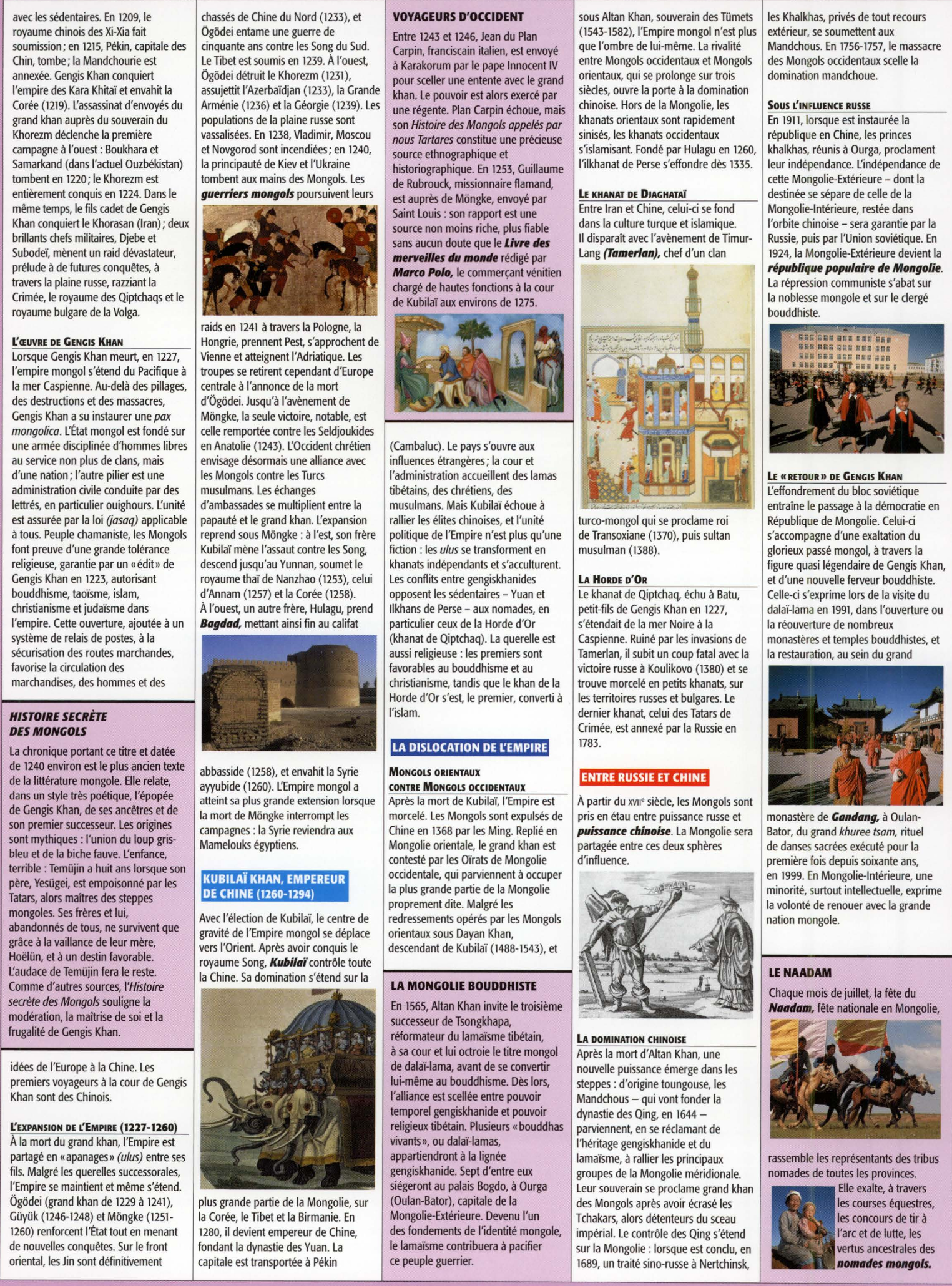 Prévisualisation du document Histoire du peuple Mongols : Le peuple des steppes (Travaux Personnels Encadrés – HISTOIRE & CIVILISATION)