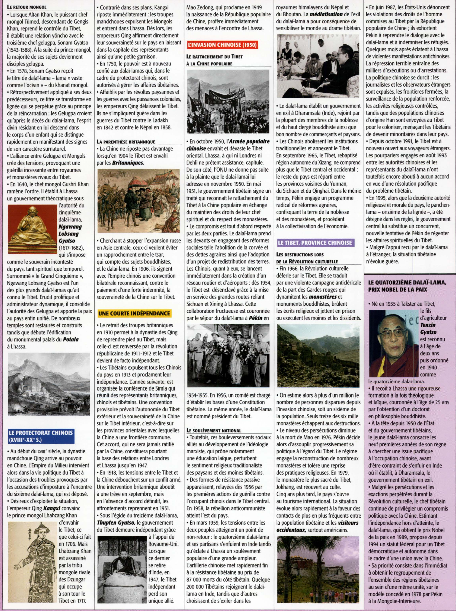 Prévisualisation du document Histoire du Tibet (Travaux Personnels Encadrés – HISTOIRE & CIVILISATION - Enseignements Pratiques Interdisciplinaires)