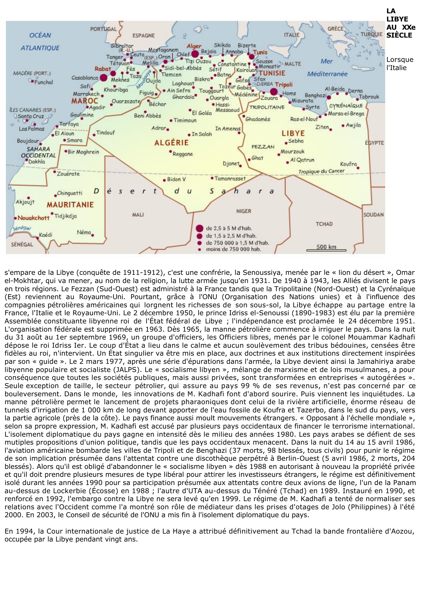 Prévisualisation du document Histoire et Géographie de la Libye