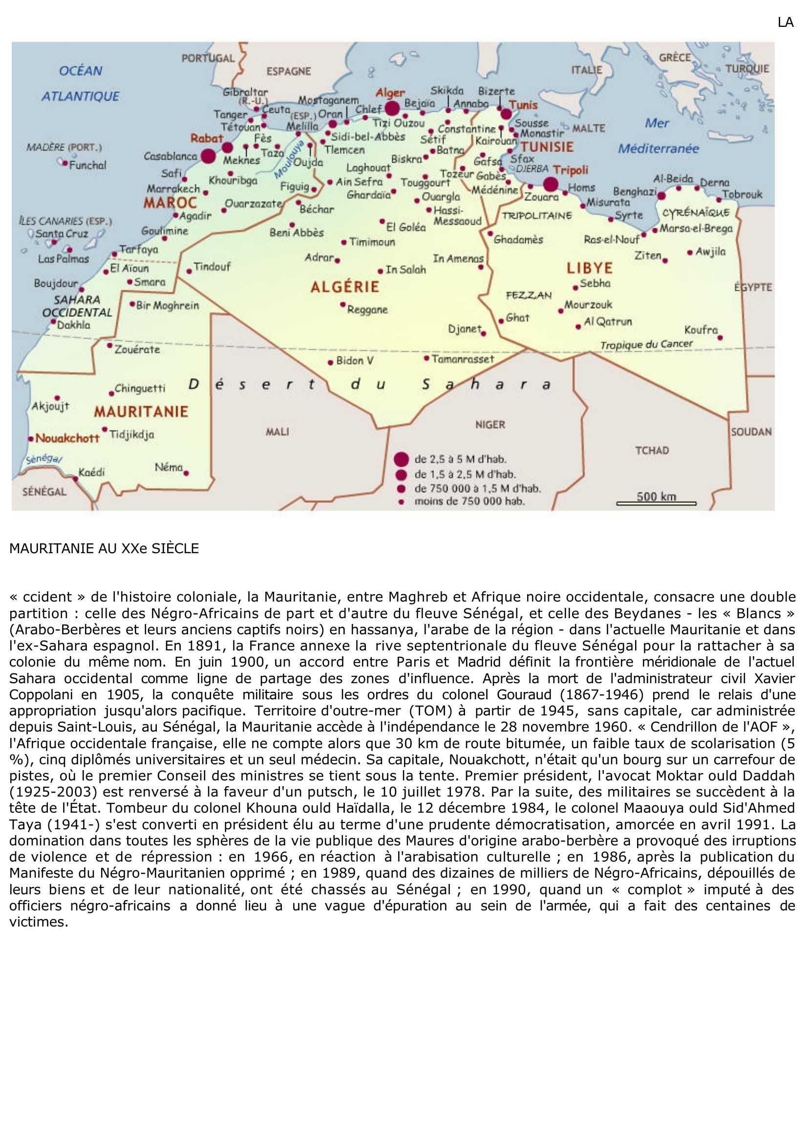 Prévisualisation du document Histoire et géographie de la Mauritanie