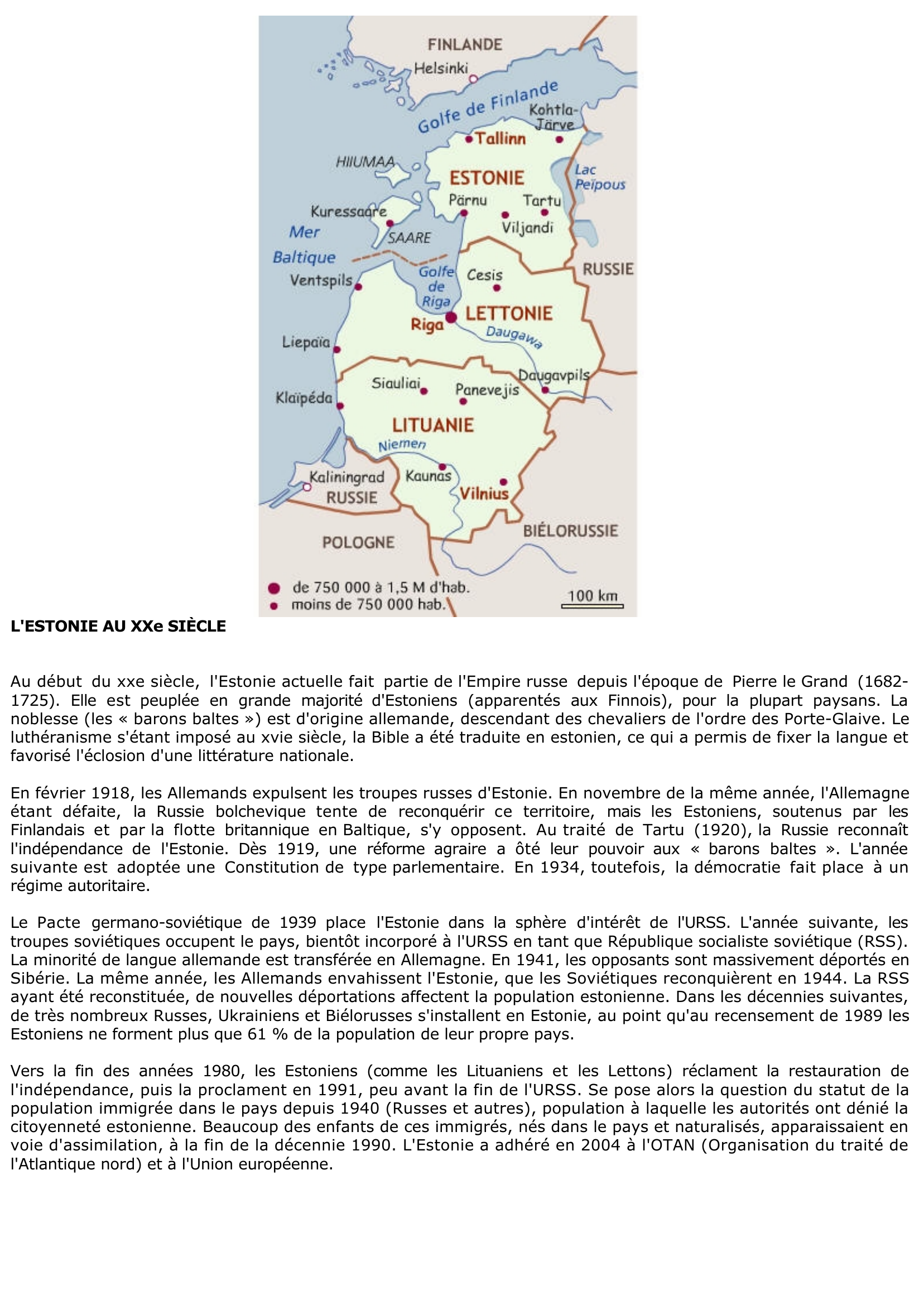Prévisualisation du document Histoire et géographie de l'Estonie