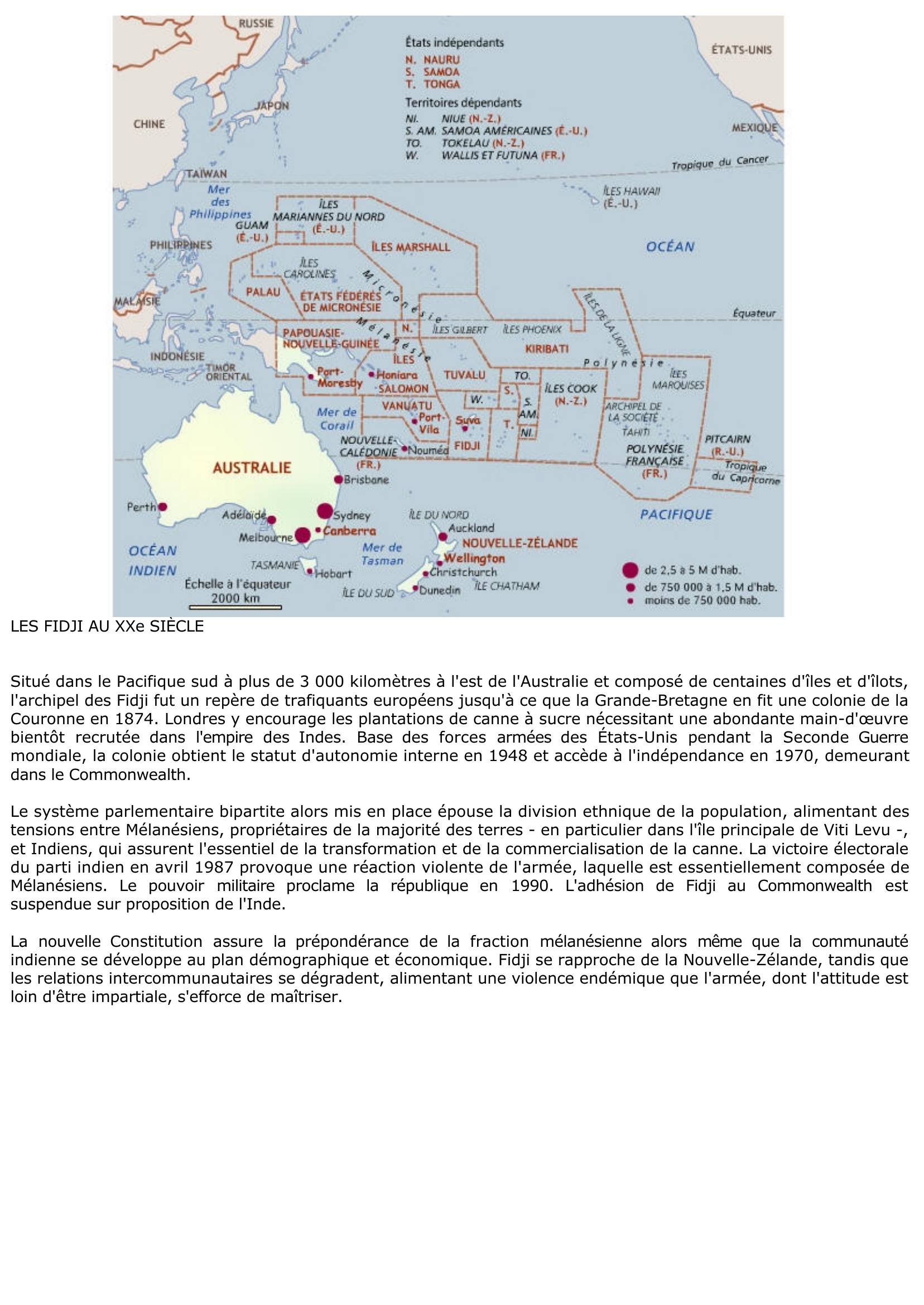 Prévisualisation du document Histoire et Géographie des îles Fidji