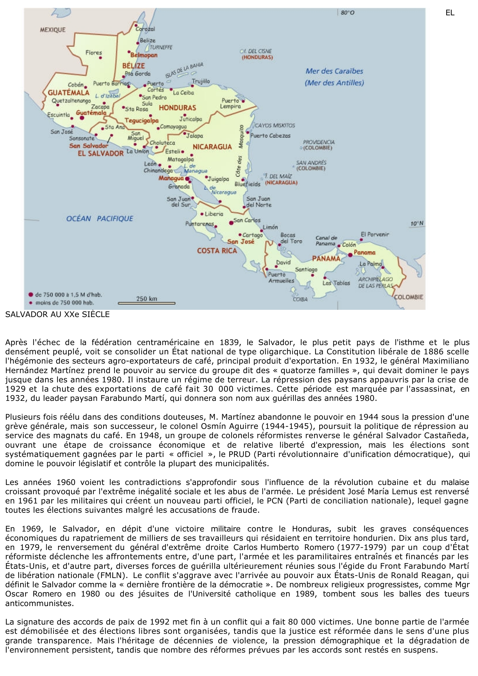 Prévisualisation du document Histoire et Géographie du Salvador