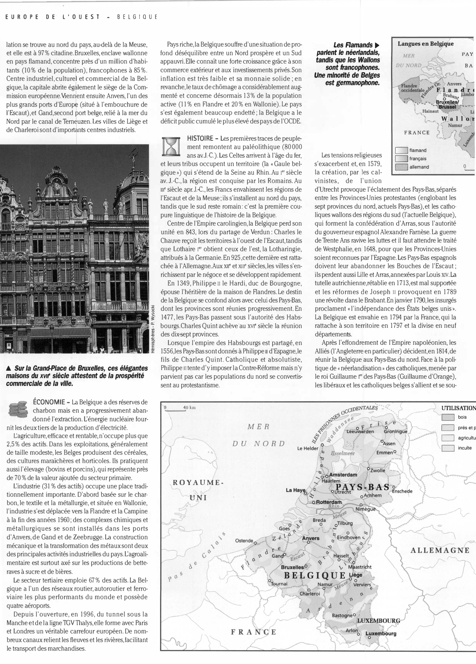 Prévisualisation du document Histoire, géographie et économie: LA BELGIQUE