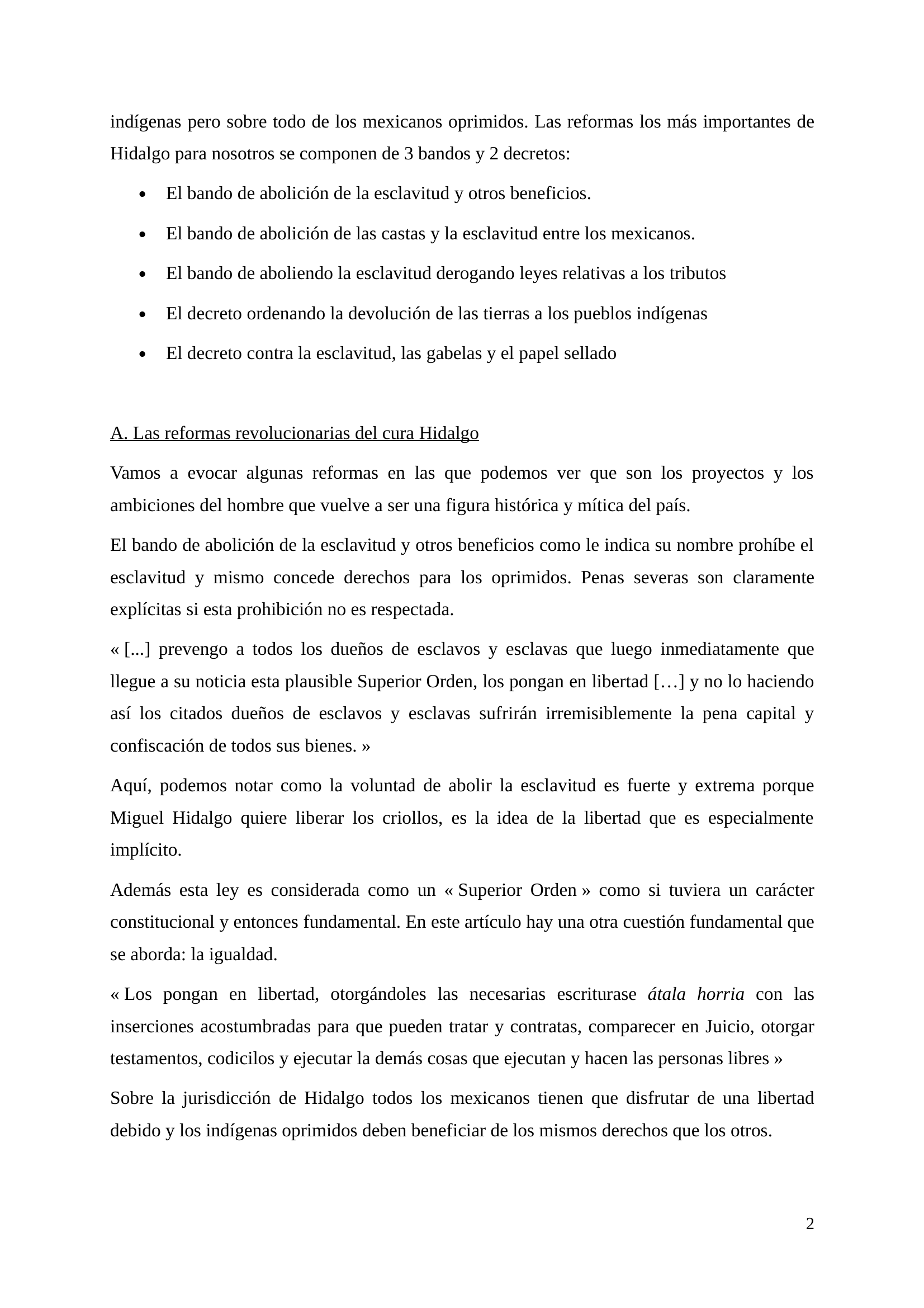 Prévisualisation du document Histoire Mexicaine - Hidalgo et l'indépendance mexicaine