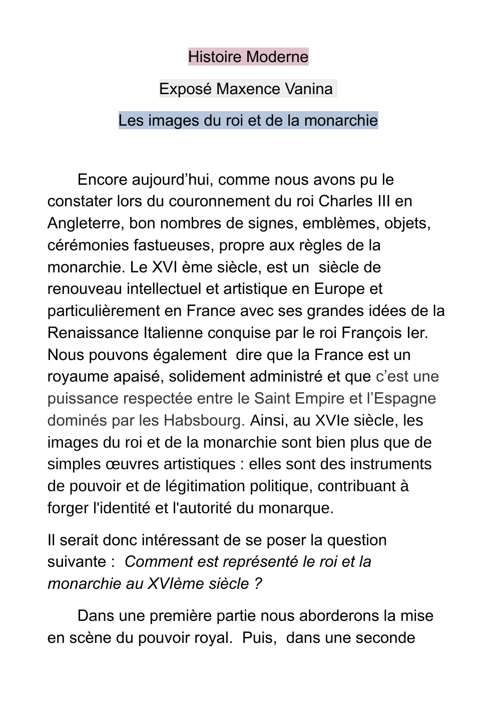 Prévisualisation du document histoire moderne les images du roi et de la monarchie