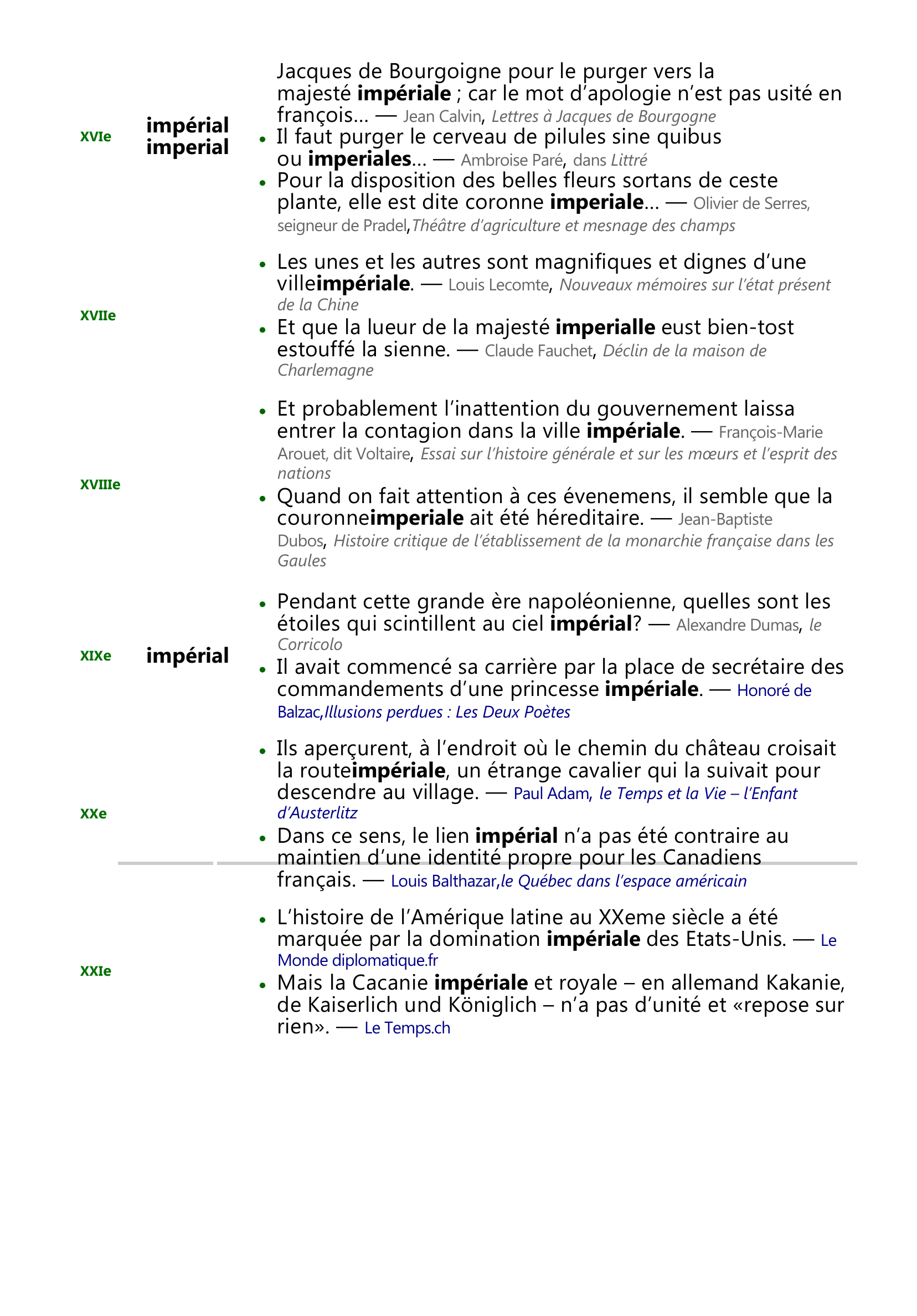 Prévisualisation du document Historique de impérial, adjectif.